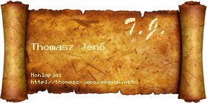 Thomasz Jenő névjegykártya