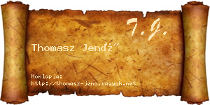 Thomasz Jenő névjegykártya