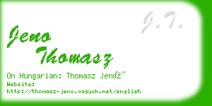 jeno thomasz business card